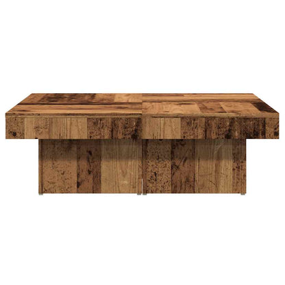 Table basse vieux bois 90x90x28 cm bois d’ingénierie - Tables basses
