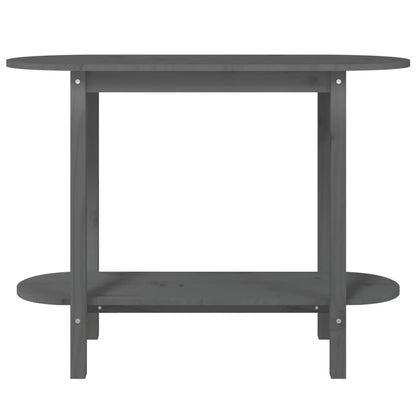 Table console Gris 110x40x80 cm Bois massif de pin - Tables basses
