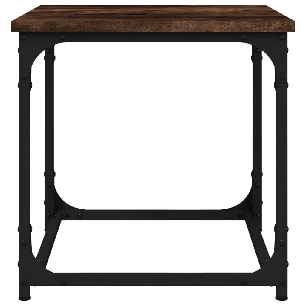 Table d’appoint Chêne fumé 40x40x40 cm Bois d’ingénierie - Tables basses