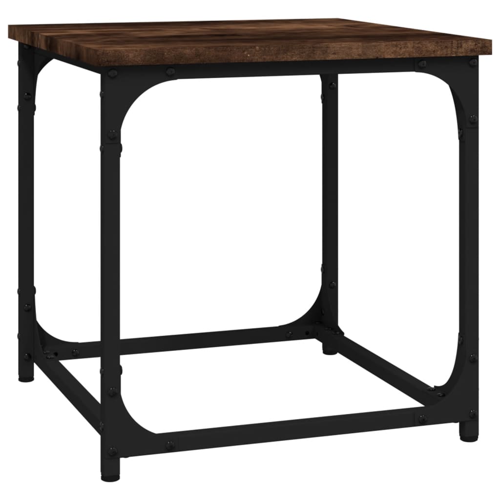 Table d’appoint Chêne fumé 40x40x40 cm Bois d’ingénierie - Tables basses