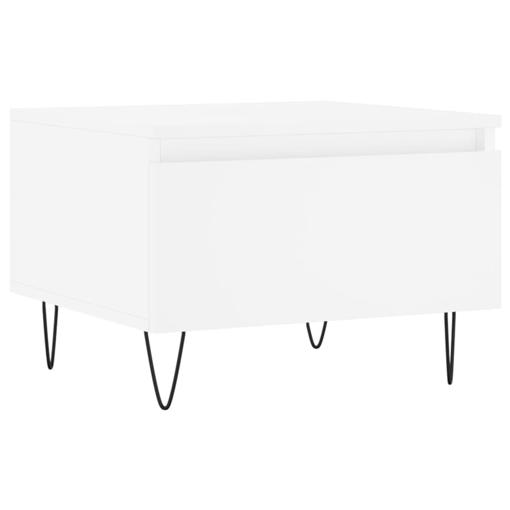 Tables basses 2 pcs blanc 50x46x35 cm bois d’ingénierie - Tables basses