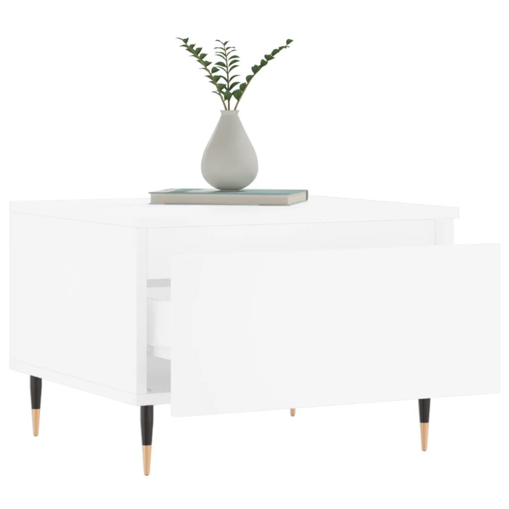 Tables basses 2 pcs blanc 50x46x35 cm bois d’ingénierie - Tables basses