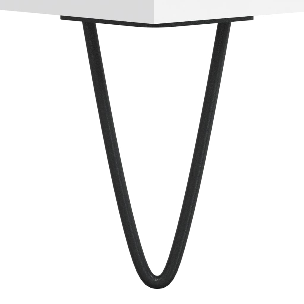 Tables basses 2 pcs blanc 50x46x35 cm bois d’ingénierie - Tables basses