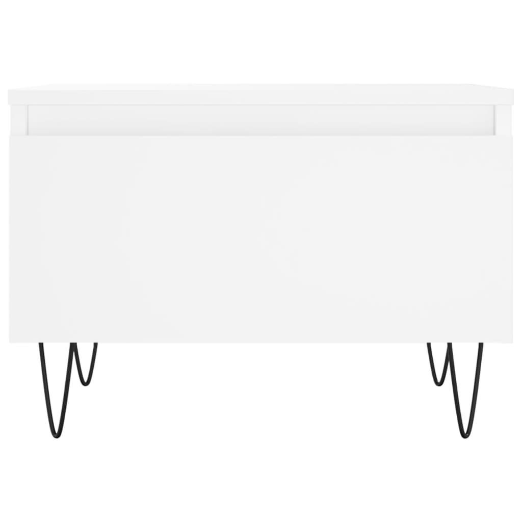 Tables basses 2 pcs blanc 50x46x35 cm bois d’ingénierie - Tables basses