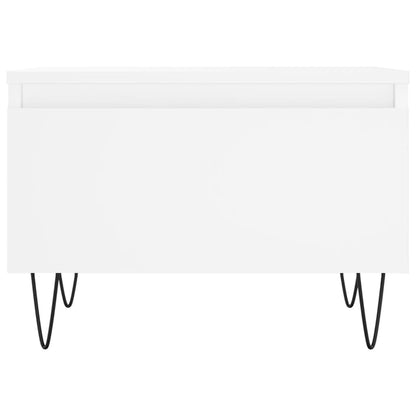 Tables basses 2 pcs blanc 50x46x35 cm bois d’ingénierie - Tables basses