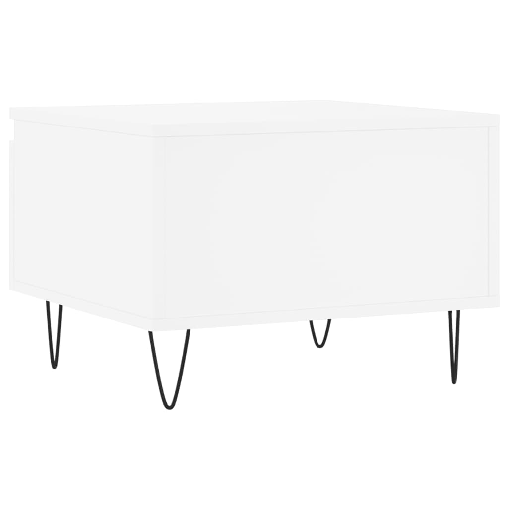 Tables basses 2 pcs blanc 50x46x35 cm bois d’ingénierie - Tables basses
