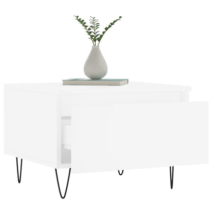 Tables basses 2 pcs blanc 50x46x35 cm bois d’ingénierie - Tables basses