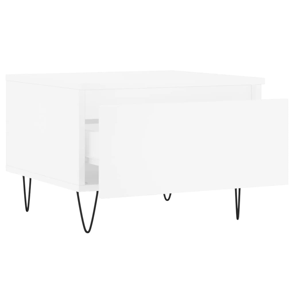 Tables basses 2 pcs blanc 50x46x35 cm bois d’ingénierie - Tables basses