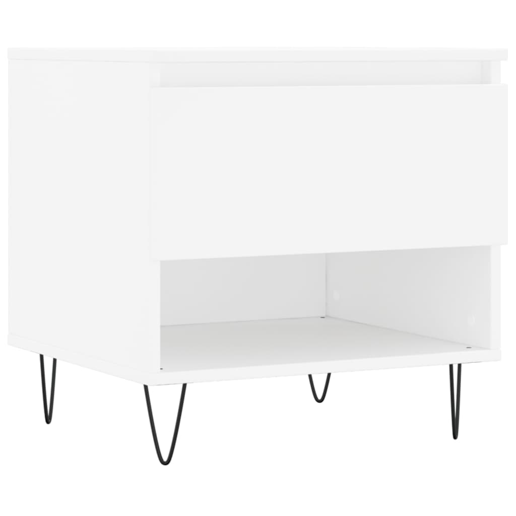Tables basses 2 pcs blanc 50x46x50 cm bois d’ingénierie - Tables basses
