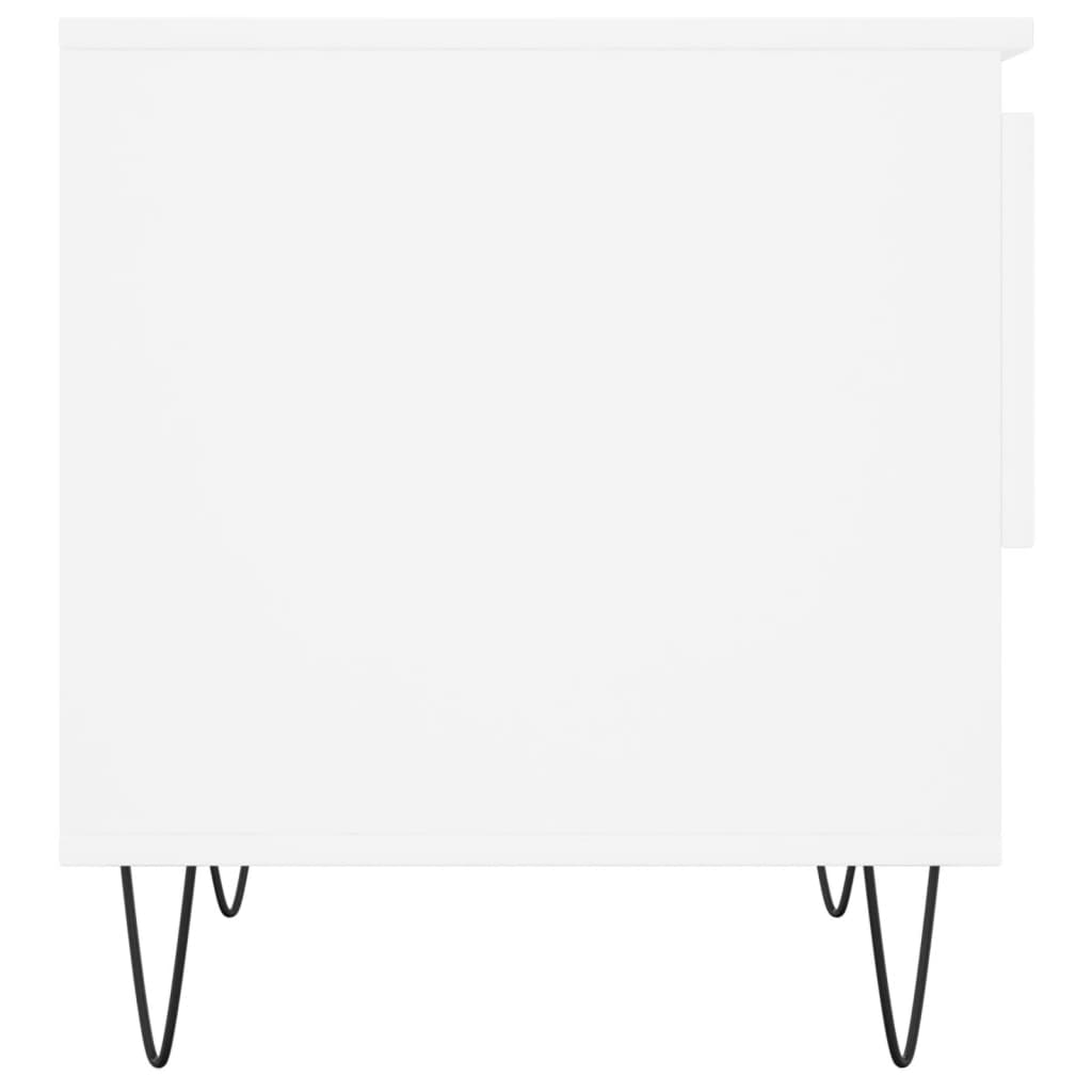 Tables basses 2 pcs blanc 50x46x50 cm bois d’ingénierie - Tables basses