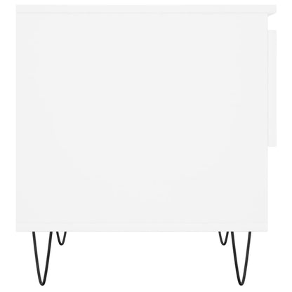 Tables basses 2 pcs blanc 50x46x50 cm bois d’ingénierie - Tables basses