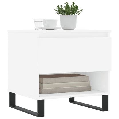 Tables basses 2 pcs blanc 50x46x50 cm bois d’ingénierie - Tables basses