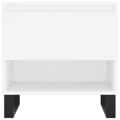 Tables basses 2 pcs blanc 50x46x50 cm bois d’ingénierie - Tables basses