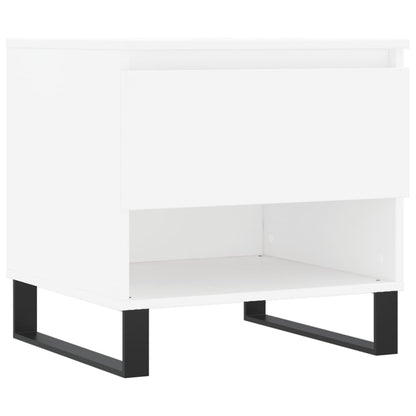 Tables basses 2 pcs blanc 50x46x50 cm bois d’ingénierie - Tables basses