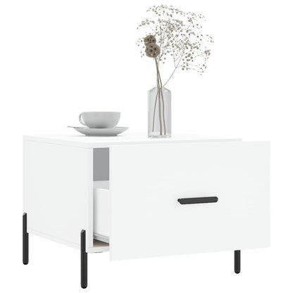 Tables basses 2 pcs blanc 50x50x40 cm bois d’ingénierie - Tables basses