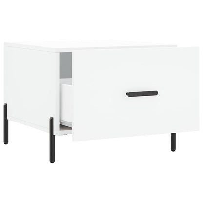 Tables basses 2 pcs blanc 50x50x40 cm bois d’ingénierie - Tables basses
