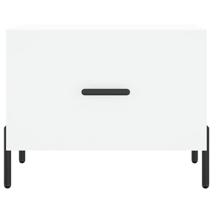 Tables basses 2 pcs blanc 50x50x40 cm bois d’ingénierie - Tables basses