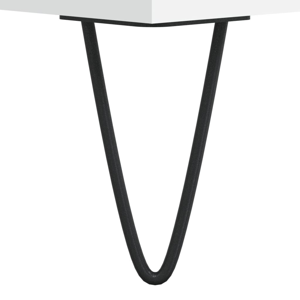 Tables basses 2 pcs blanc 50x50x40 cm bois d’ingénierie - Tables basses