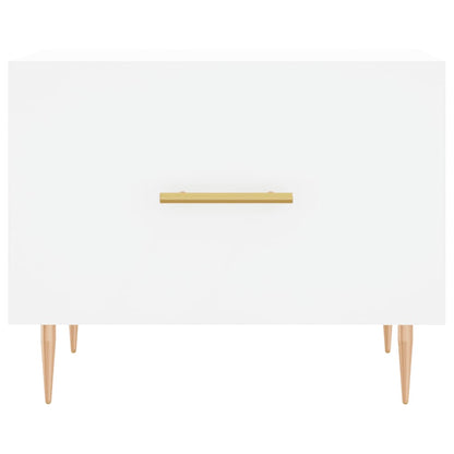 Tables basses 2 pcs blanc 50x50x40 cm bois d’ingénierie - Tables basses