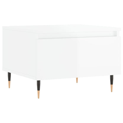 Tables basses 2 pcs blanc brillant 50x46x35cm bois d’ingénierie - Tables basses