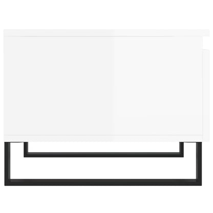Tables basses 2 pcs blanc brillant 50x46x35cm bois d’ingénierie - Tables basses