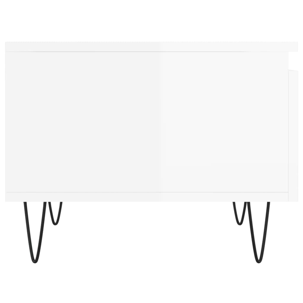 Tables basses 2 pcs blanc brillant 50x46x35cm bois d’ingénierie - Tables basses