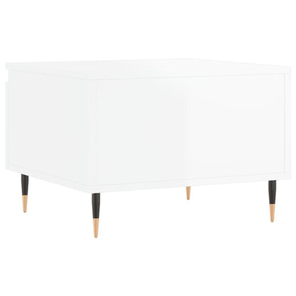 Tables basses 2 pcs blanc brillant 50x46x35cm bois d’ingénierie - Tables basses
