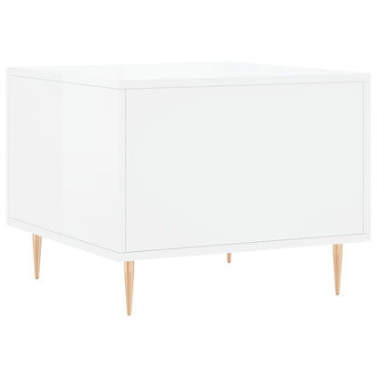 Tables basses 2 pcs blanc brillant 50x50x40cm bois d’ingénierie - Tables basses