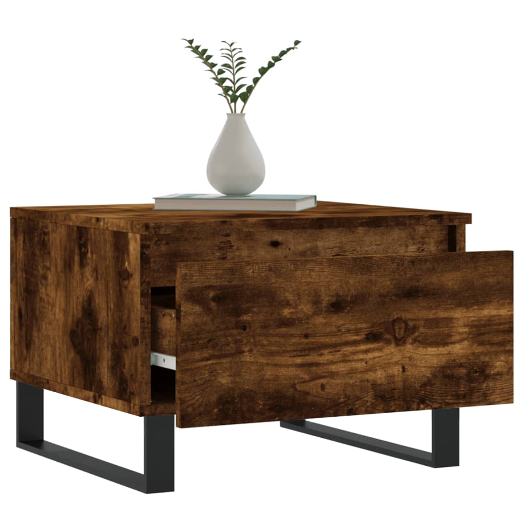 Tables basses 2 pcs chêne fumé 50x46x35 cm bois d’ingénierie - Tables basses