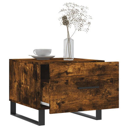 Tables basses 2 pcs chêne fumé 50x50x40 cm bois d’ingénierie - Tables basses