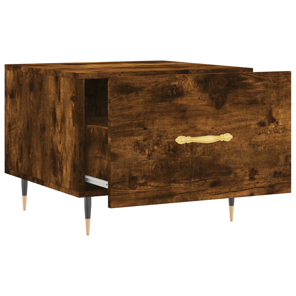Tables basses 2 pcs chêne fumé 50x50x40 cm bois d’ingénierie - Tables basses