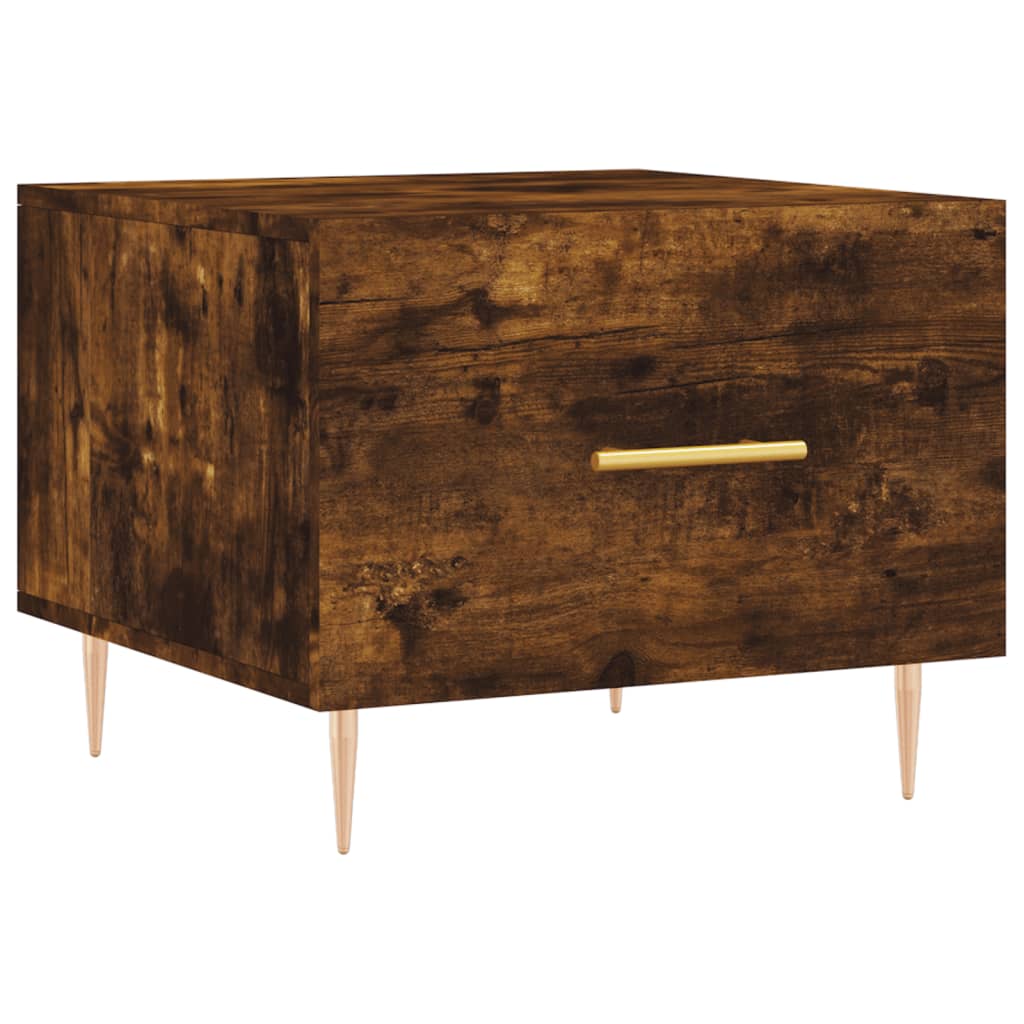 Tables basses 2 pcs chêne fumé 50x50x40 cm bois d’ingénierie - Tables basses