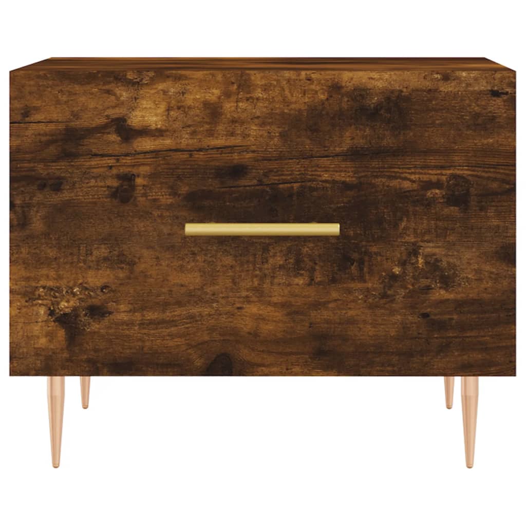 Tables basses 2 pcs chêne fumé 50x50x40 cm bois d’ingénierie - Tables basses