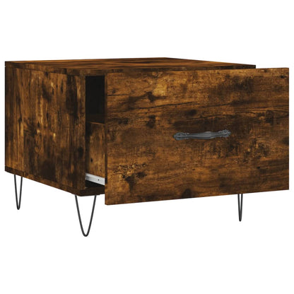 Tables basses 2 pcs chêne fumé 50x50x40 cm bois d’ingénierie - Tables basses