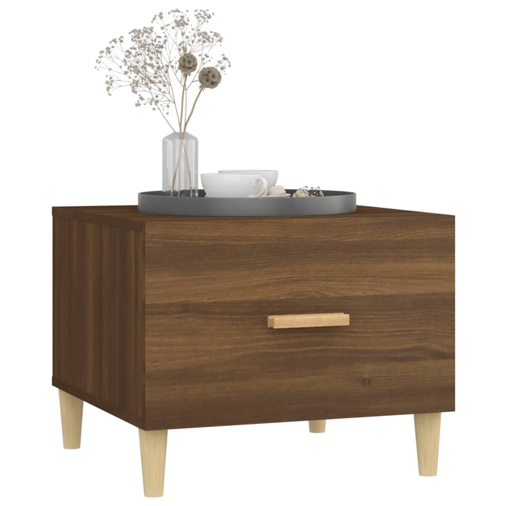 Tables basses 2 pcs chêne marron 50x50x40 cm bois d’ingénierie - Tables basses