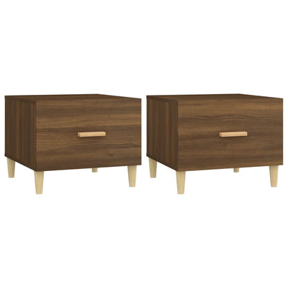 Tables basses 2 pcs chêne marron 50x50x40 cm bois d’ingénierie - Tables basses