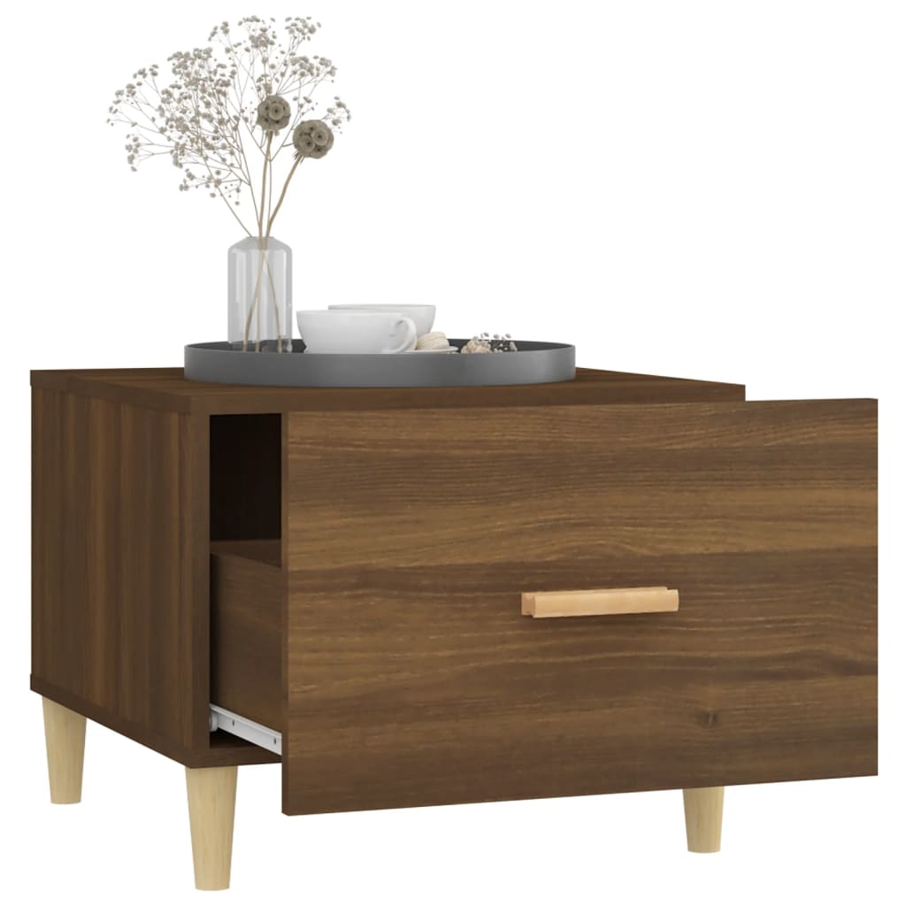 Tables basses 2 pcs chêne marron 50x50x40 cm bois d’ingénierie - Tables basses