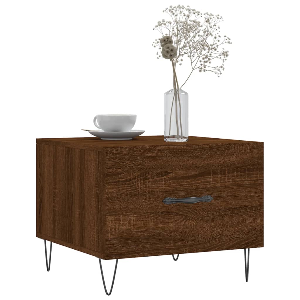 Tables basses 2 pcs chêne marron 50x50x40 cm bois d’ingénierie - Tables basses