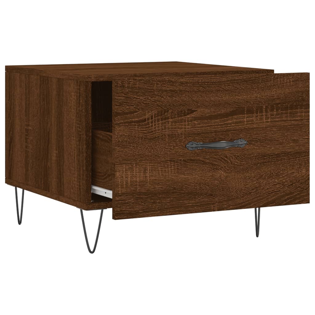 Tables basses 2 pcs chêne marron 50x50x40 cm bois d’ingénierie - Tables basses