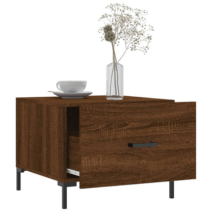 Tables basses 2 pcs chêne marron 50x50x40 cm bois d’ingénierie - Tables basses