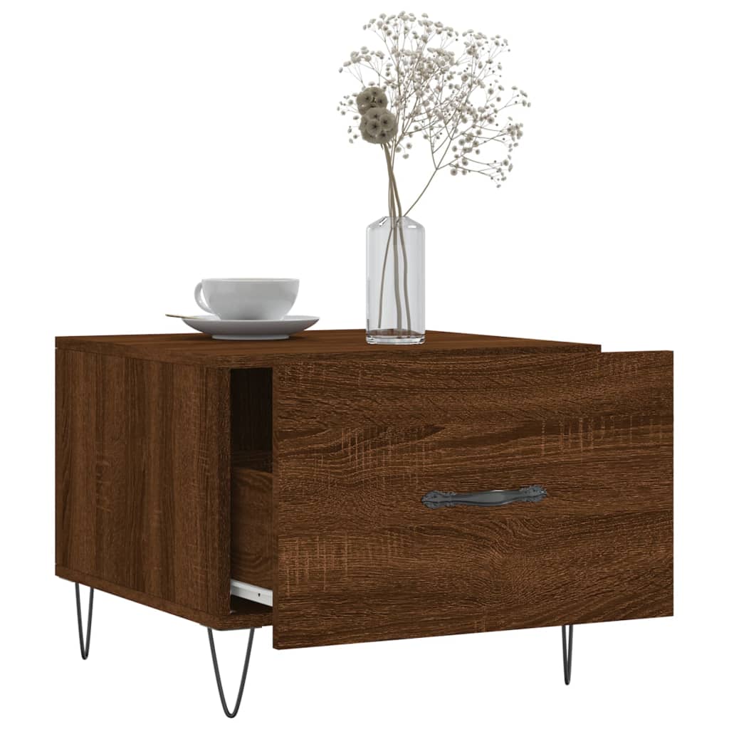 Tables basses 2 pcs chêne marron 50x50x40 cm bois d’ingénierie - Tables basses