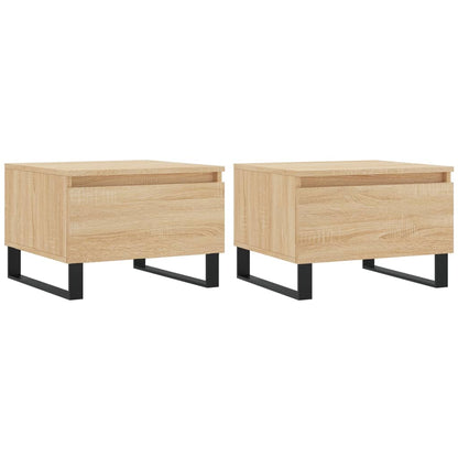 Tables basses 2 pcs chêne sonoma 50x46x35 cm bois d’ingénierie - Tables basses
