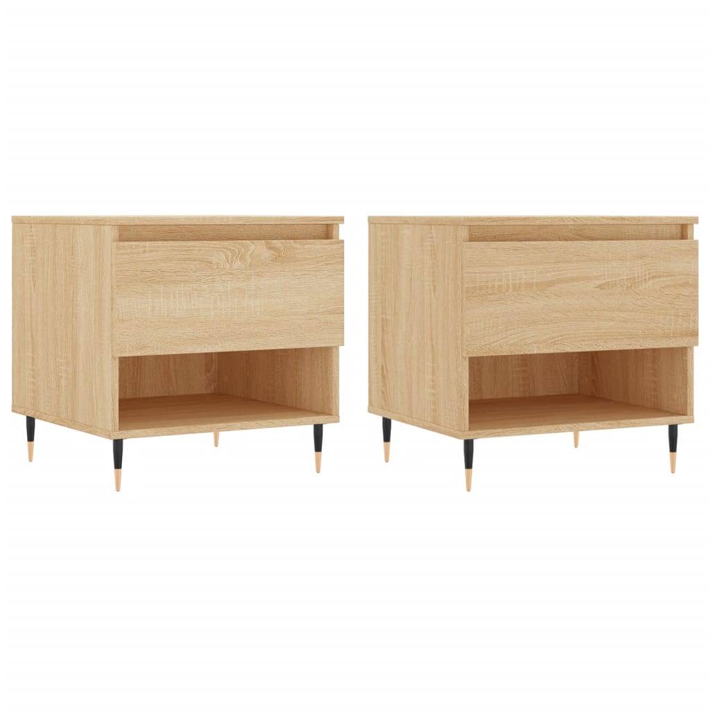 Tables basses 2 pcs chêne sonoma 50x46x50 cm bois d’ingénierie - Tables basses