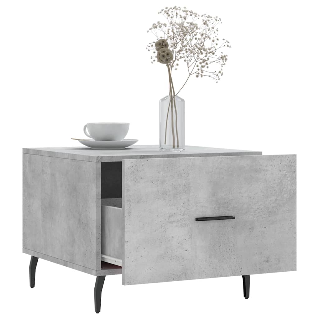 Tables basses 2 pcs gris béton 50x50x40 cm bois d’ingénierie - Tables basses