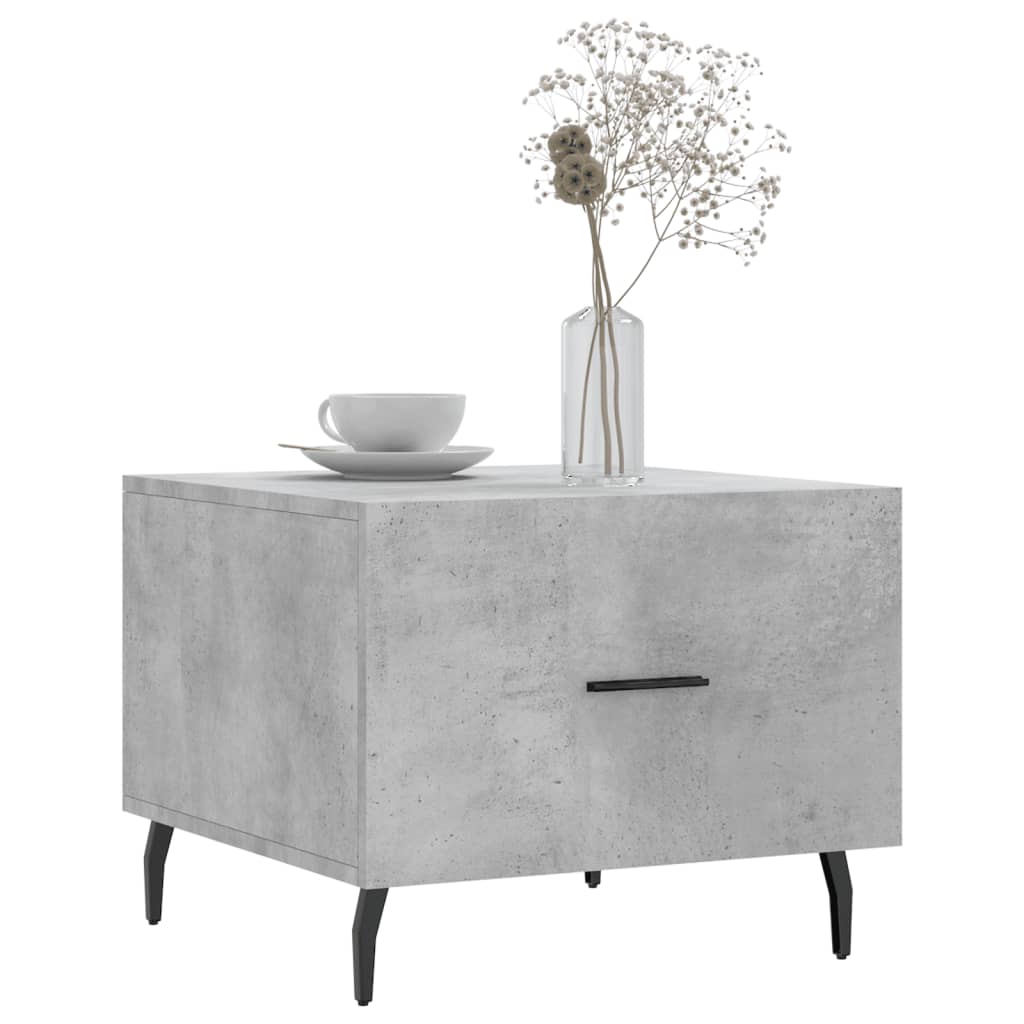 Tables basses 2 pcs gris béton 50x50x40 cm bois d’ingénierie - Tables basses