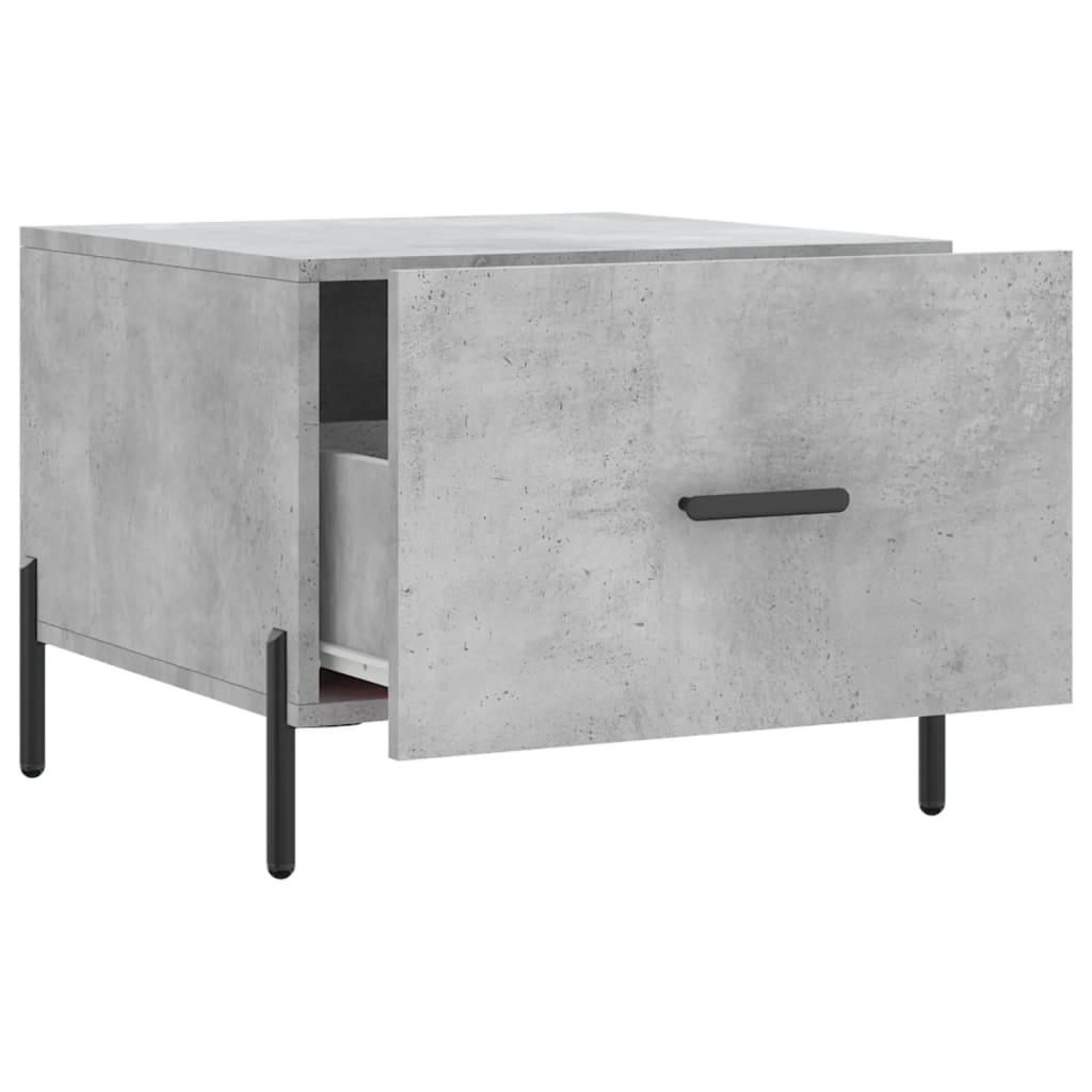 Tables basses 2 pcs gris béton 50x50x40 cm bois d’ingénierie - Tables basses