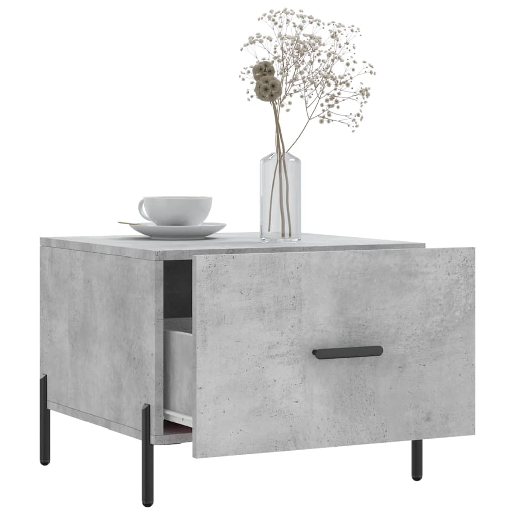 Tables basses 2 pcs gris béton 50x50x40 cm bois d’ingénierie - Tables basses