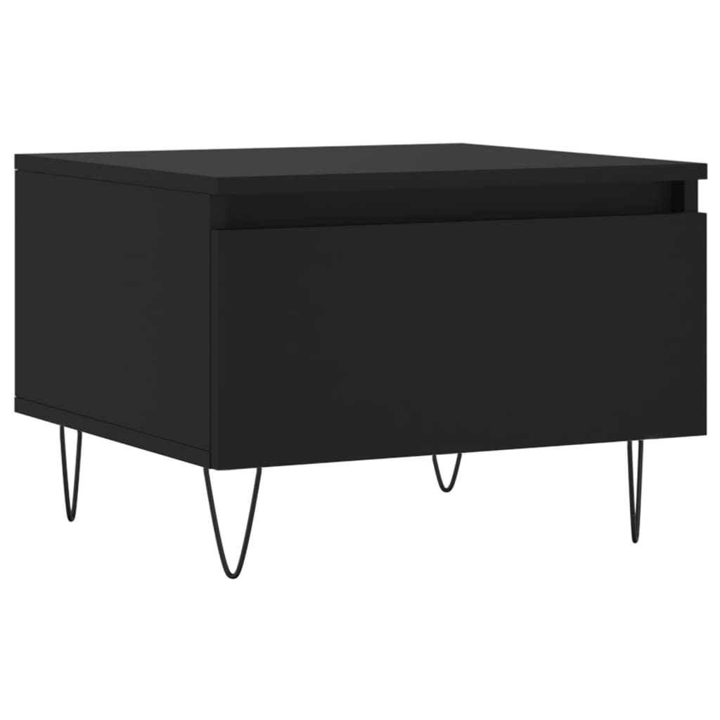 Tables basses 2 pcs noir 50x46x35 cm bois d’ingénierie - Tables basses