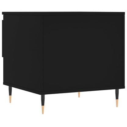 Tables basses 2 pcs noir 50x46x50 cm bois d’ingénierie - Tables basses