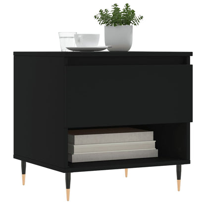 Tables basses 2 pcs noir 50x46x50 cm bois d’ingénierie - Tables basses